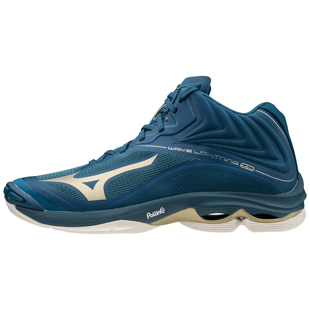 Zapatillas Voleibol Mizuno Wave Lightning Z6 Mid Hombre Azules Ofertas UBZV-95276